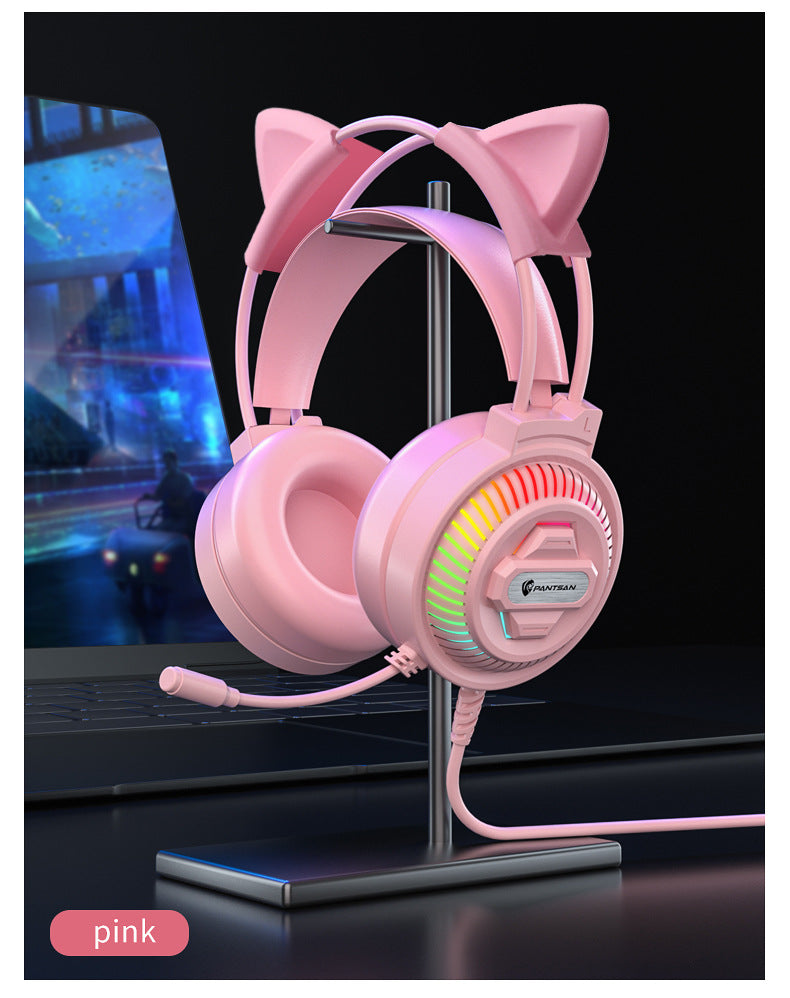 Auriculares Pan Sen PSH-400 para ordenador y portátil; modelo con cable ideal para juegos y eSports.