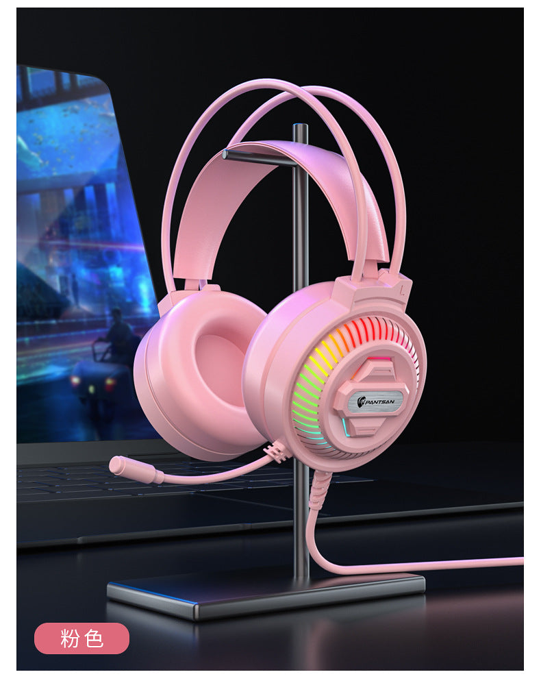 Auriculares Pan Sen PSH-400 para ordenador y portátil; modelo con cable ideal para juegos y eSports.