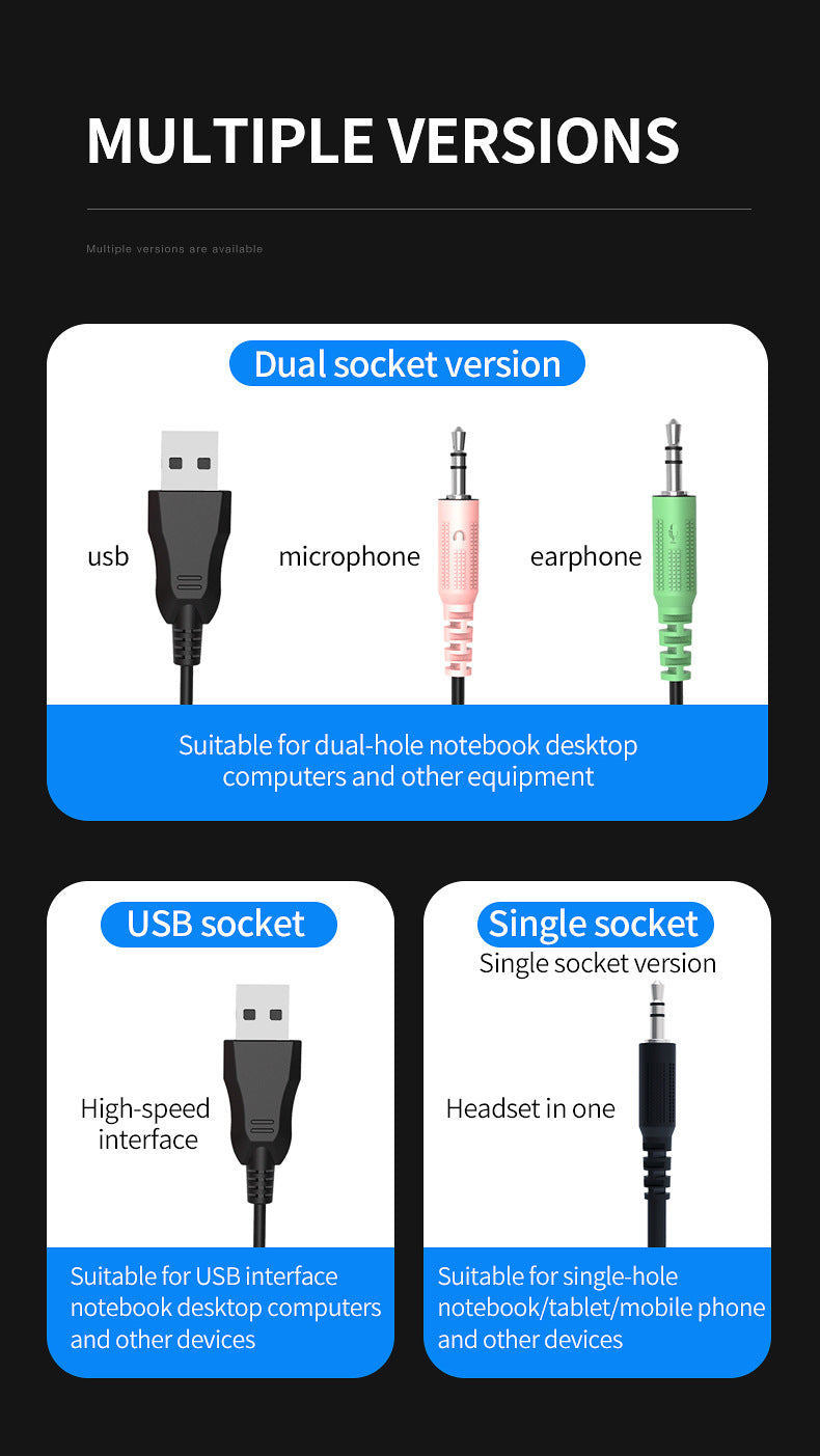 Auriculares Pan Sen PSH-400 para ordenador y portátil; modelo con cable ideal para juegos y eSports.