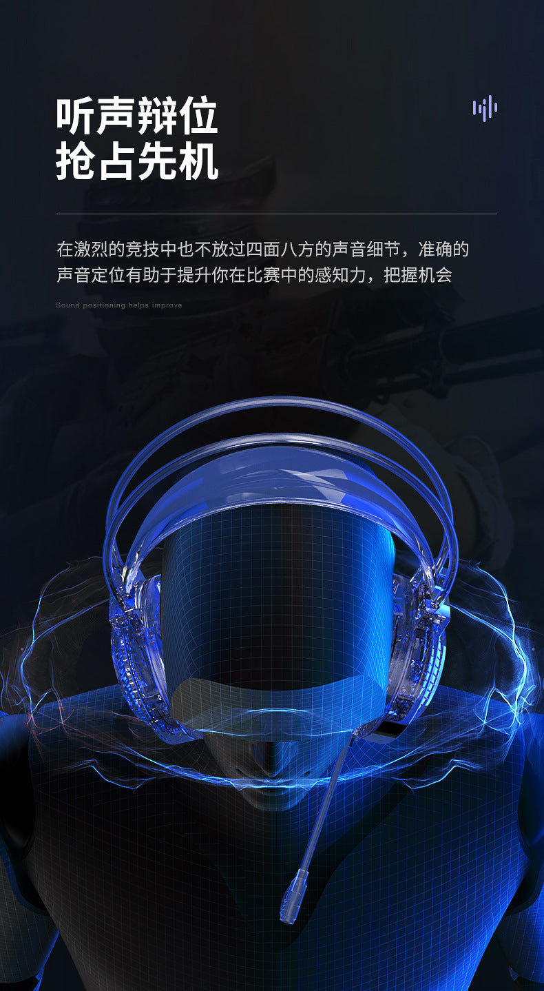 Auriculares Pan Sen PSH-400 para ordenador y portátil; modelo con cable ideal para juegos y eSports.