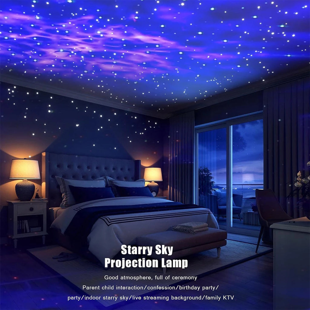 Bola de discoteca para fiestas, luz estroboscópica activada por sonido con mando a distancia, proyector de efecto océano y estrellas para discotecas y eventos