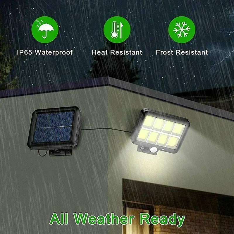 160COB Solar Outdoor Light 3 Mode Motion Sensor Solar Powered Security Light Waterproof Solar LED Wall Lamp for Yard Garden Path