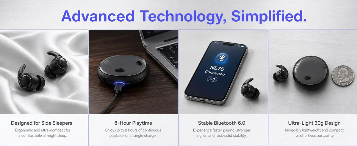 HTC NE79 Bluetooth Earphones AI Translator Earbuds Soft In-Earbuds for Wireless Headphones, Noise Reduction Long Battery